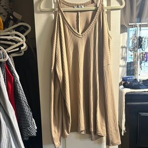 Tan Women's Top-White Birch